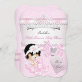 Princess Hübsch Baby Shower Niedlich Girl Tiara Sp Einladung (Vorne/Hinten)