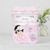 Princess Hübsch Baby Shower Niedlich Girl Tiara Sp Einladung (Stehend Vorderseite)