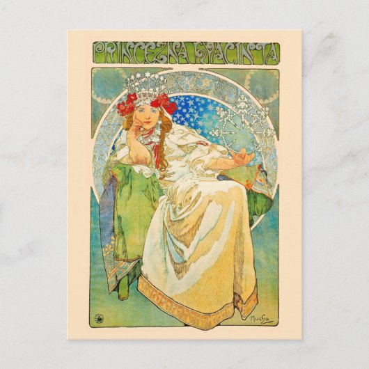 Princess Hyacinth Alphonse Mucha Postkarte (Vorderseite)
