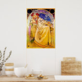 Princess Hyacinth Poster von Alphonse Mucha (Küche)