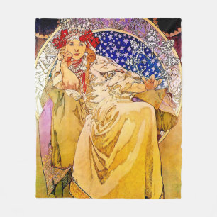 Princess Hyacinth Poster von Alphonse Mucha Fleecedecke