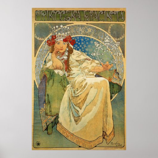 Princess Hyacinth von Alphonse Mucha Poster (Vorne)