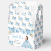 Princess in Blue Dress Quinceanera Vielen Dank Geschenkschachtel (Geöffnet)