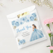 Princess in Blue Dress Quinceanera Vielen Dank Geschenktütchen (Versiegelt)