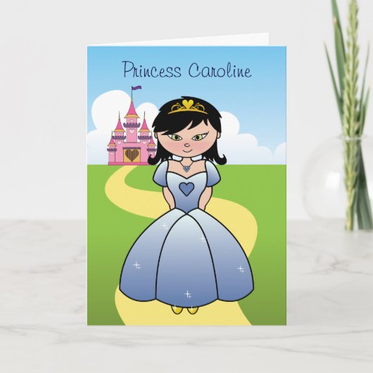 Princess in blue Party Einladung Card (Vorderseite)