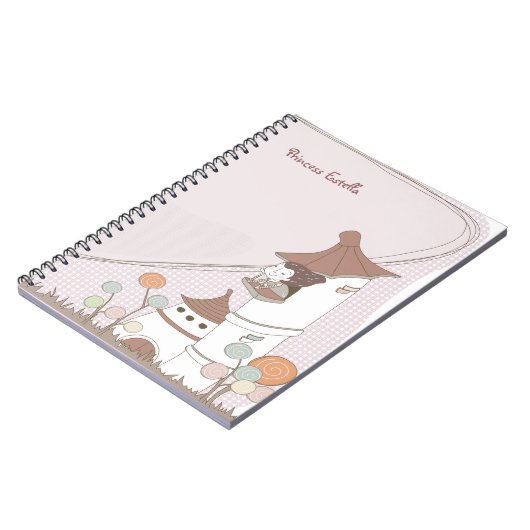 Princess in Castle Notebook Notizblock (Linke Seite)