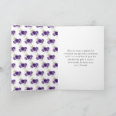 Princess in Dark Lila Dress Sweet 16 Danke (Innenseite)