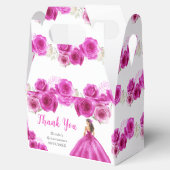 Princess in Hot Pink Dress Quinceanera Vielen Dank Geschenkschachtel (Geöffnet)