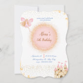 Princess in Prink Birthday Einladung (Vorderseite)