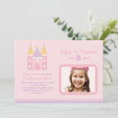 Princess Invitación de la Fiesta de Cumpleaños Einladung (Stehend Vorderseite)