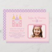 Princess Invitación de la Fiesta de Cumpleaños Einladung (Vorne/Hinten)