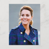 Princess Kate blue kariert stilisiert