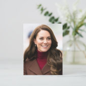 Princess Kate braun stilisiert Postkarte (Stehend Vorderseite)