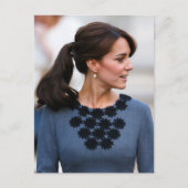 Princess Kate grau stylisiert Postkarte (Vorderseite)