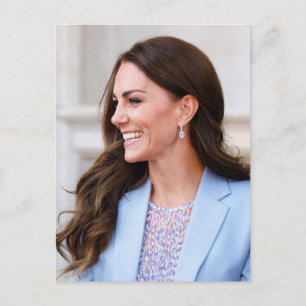 Princess Kate Pulver blau stilisiert Postkarte