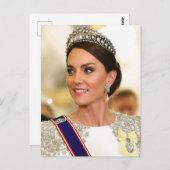 Princess Kate white stilisiert Postkarte (Vorne/Hinten)
