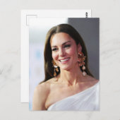 Princess Kate white stilisiert Postkarte (Vorne/Hinten)