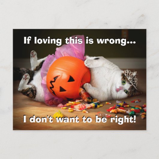 Princess-Katze mit Süßeimer Einladungspostkarte (Vorderseite)