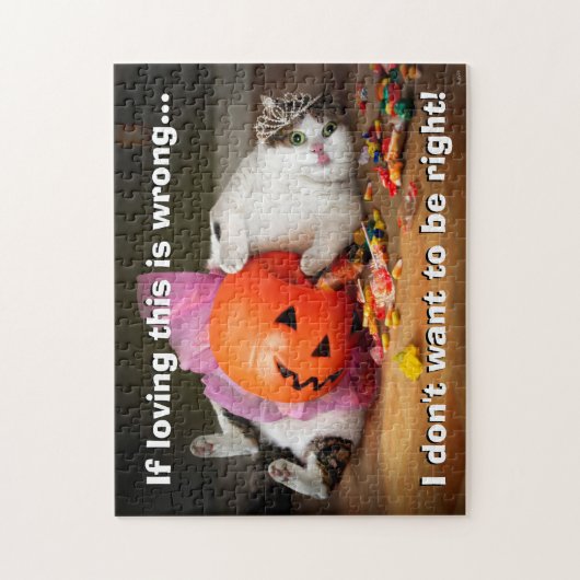 Princess-Katze mit Süßeimer Puzzle (Vertikal)