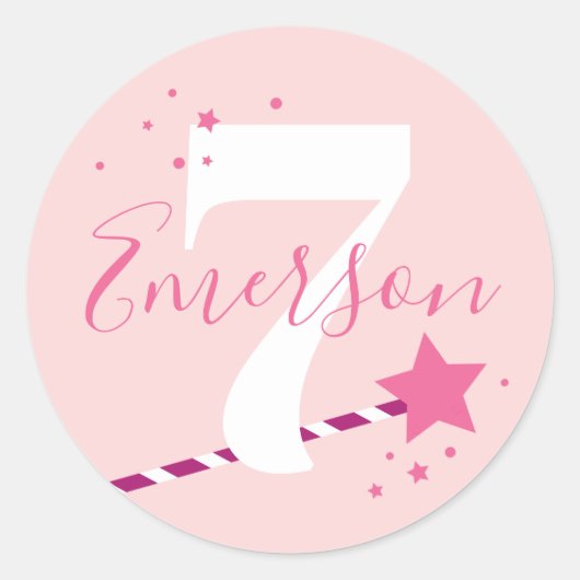 Princess Kindergeburtstag Party Runder Aufkleber (Vorderseite)