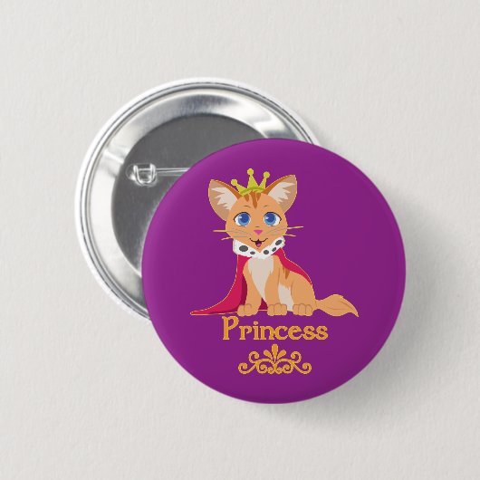 Princess Kitten Button (Vorne & Hinten)
