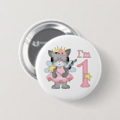 Princess Kitty 1. Geburtstag Button (Vorne & Hinten)