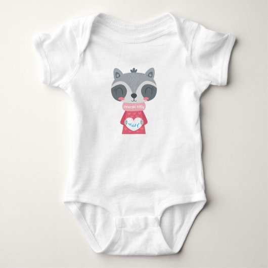 Princess Kitty Baby Jersey Bodysuit Strampler (Vorderseite)