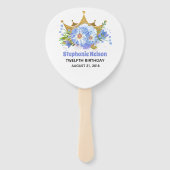 Princess Kitty Birthday Party Fan Fächer (Rückseite)