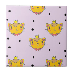 Princess Kitty Cat auf lila Fliese