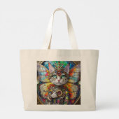 Princess Kitty Cat of the Butterfly Wing Brigade Jumbo Stoffbeutel (Rückseite)
