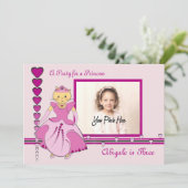 Princess Kitty Foto Einladung (Stehend Vorderseite)