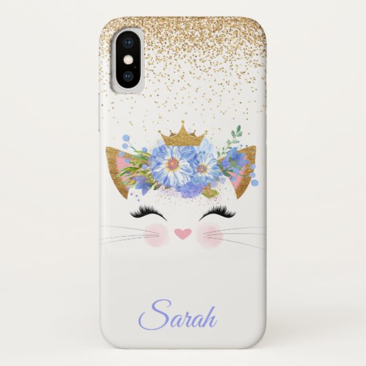 Princess Kitty iPhone X Case (Rückseite)