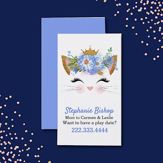 Princess Kitty Mommy Play Date Card Telefonnummerkarte