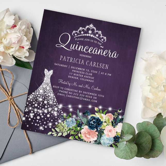Princess Kleidung Budget quinceanera Einladung (Von Creator hochgeladen)
