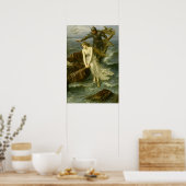 Princess & Knight At Sea Medieval Fantasy Art Poster (Küche)