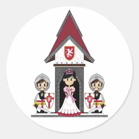 Princess & Knights at Mini Castle Sticker (Vorderseite)