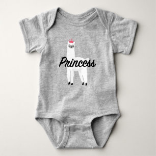 Princess Lama Design - Baby Jersey Bodysuit Baby Strampler