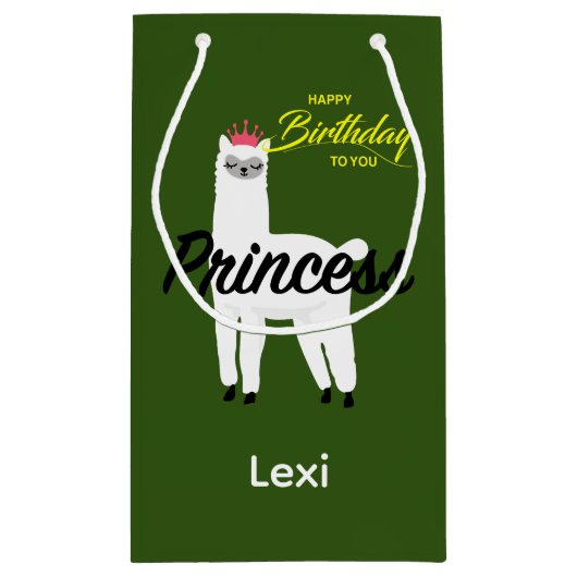 Princess Lama Design - Geschenktasche - Klein Kleine Geschenktüte (Rückseite)