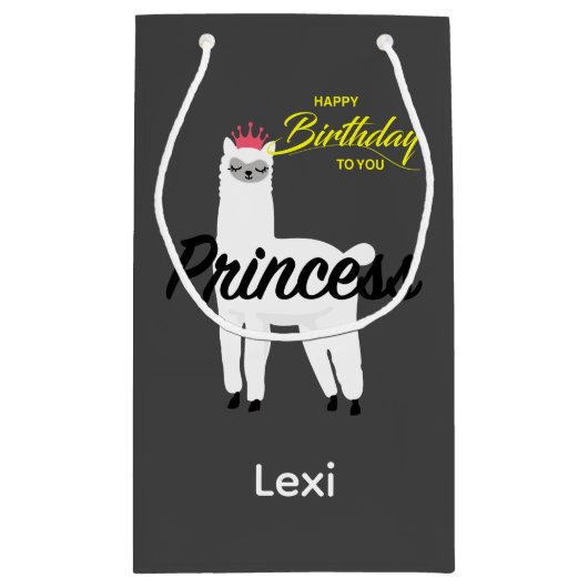 Princess Lama Design - Geschenktasche - Klein Kleine Geschenktüte (Rückseite)