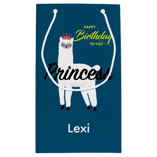 Princess Lama Design - Geschenktasche - Klein Kleine Geschenktüte (Rückseite)
