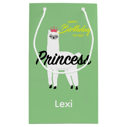 Princess Lama Design - Geschenktasche - Klein Kleine Geschenktüte (Rückseite)