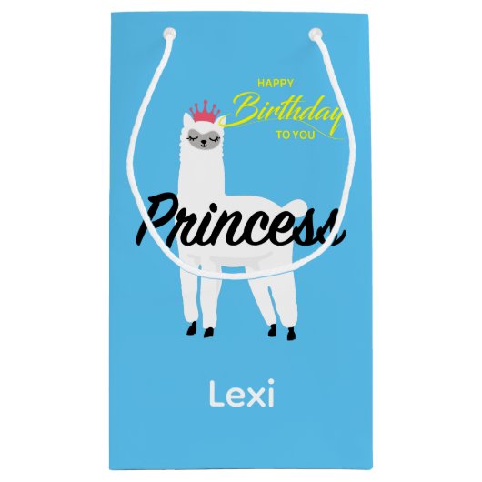 Princess Lama Design - Geschenktasche - Klein Kleine Geschenktüte (Rückseite)