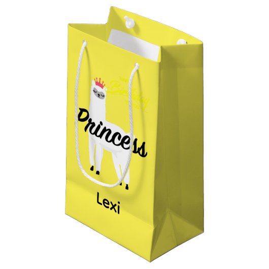 Princess Lama Design - Geschenktasche - Klein Kleine Geschenktüte (Vorderseite Schrägansicht)