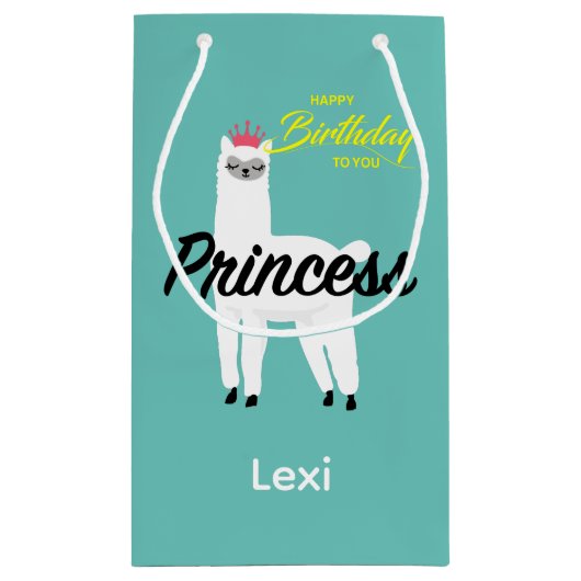 Princess Lama Design - Geschenktasche - Klein Kleine Geschenktüte (Rückseite)