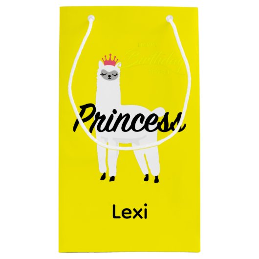 Princess Lama Design - Geschenktasche - Klein Kleine Geschenktüte (Rückseite)