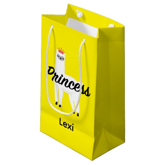 Princess Lama Design - Geschenktasche - Klein Kleine Geschenktüte (Vorderseite Schrägansicht)