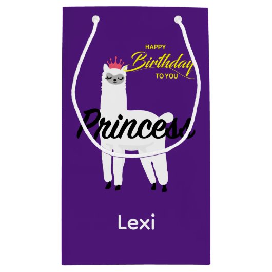 Princess Lama Design - Geschenktasche - Klein Kleine Geschenktüte (Rückseite)