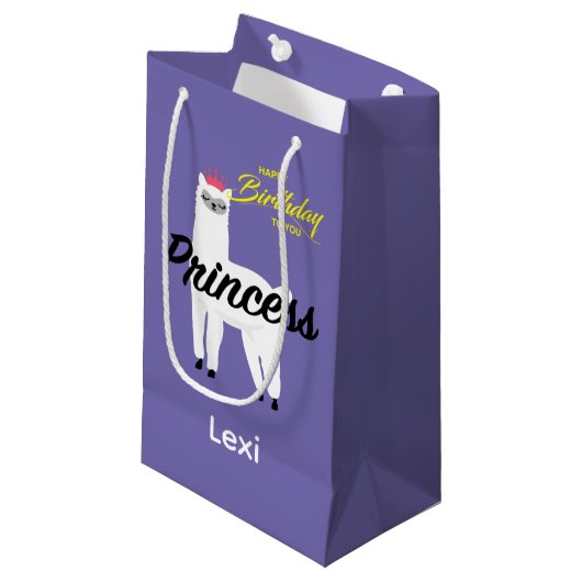 Princess Lama Design - Geschenktasche - Klein Kleine Geschenktüte (Vorderseite Schrägansicht)