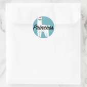 Princess Lama Design - Klassische Round Stickers (Tasche)