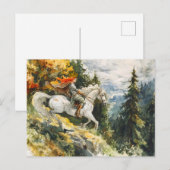 Princess Leap Rosstrappe Legend Watercolor Postkarte (Vorne/Hinten)